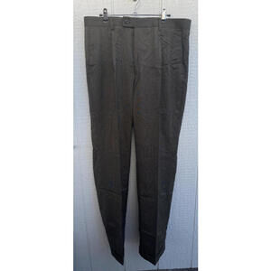 Alan Flusser Men’s Dress  Cuff Pants brownTag 36X34 meas. Poly Spandex NWT